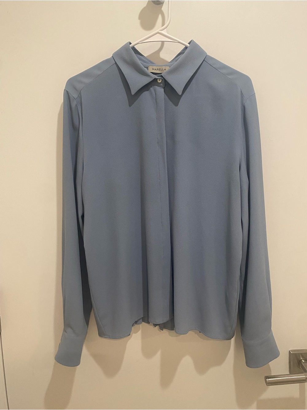 MARELLA Powder Blue Long-Sleeve Button-Front Shirt